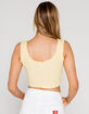 IVY & MAIN Pointelle Button Front Womens Yellow Tank image number 3