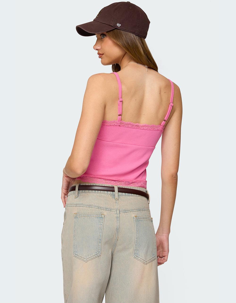 EDIKTED Mireille Lacey Tank Top image number 1