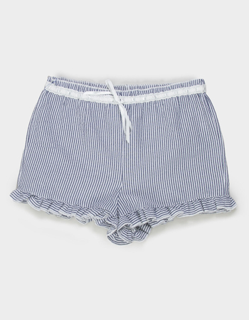 FULL TILT Girls Stripe Ruffle Shorts Alternative Image