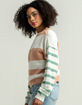 LUMIERE Striped Womens Cream Combo Sweater image number 2