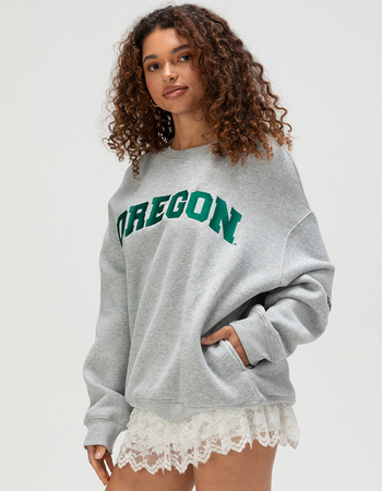 HYPE AND VICE University Of Oregon Womens Crewneck Sweatshirt Alternative Image
