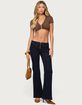 EDIKTED Carys Studded Low Rise Flared Jeans image number 5