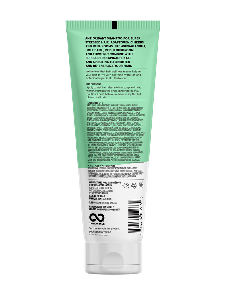 ACURE Juice Cleanse Supergreens & Adaptogens Shampoo image number 1