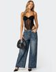 EDIKTED Jainie Grommet Low Rise Jeans image number 2