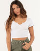 BOZZOLO Womens Thermal Split Neck Tee image number 1
