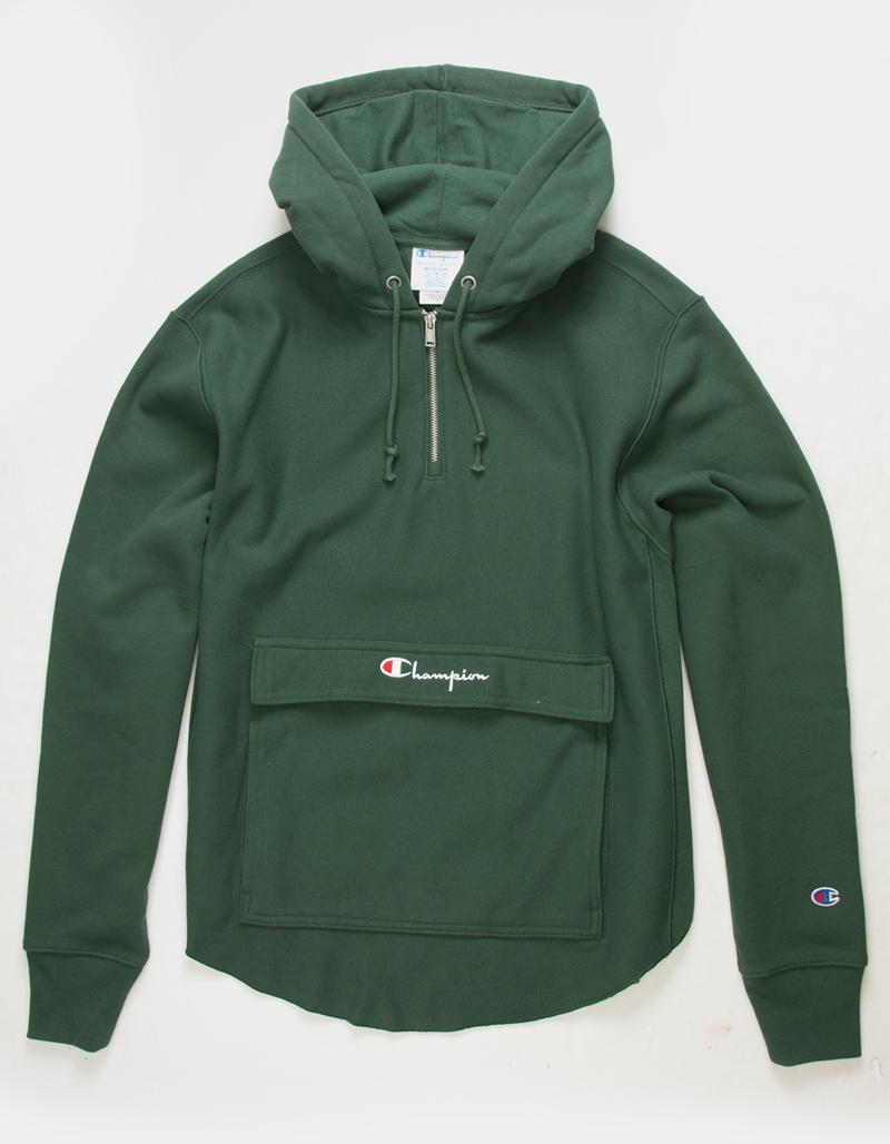 CHAMPION Reverse Weave Script Boxy Mens Anorak Sweatshirt image number 0