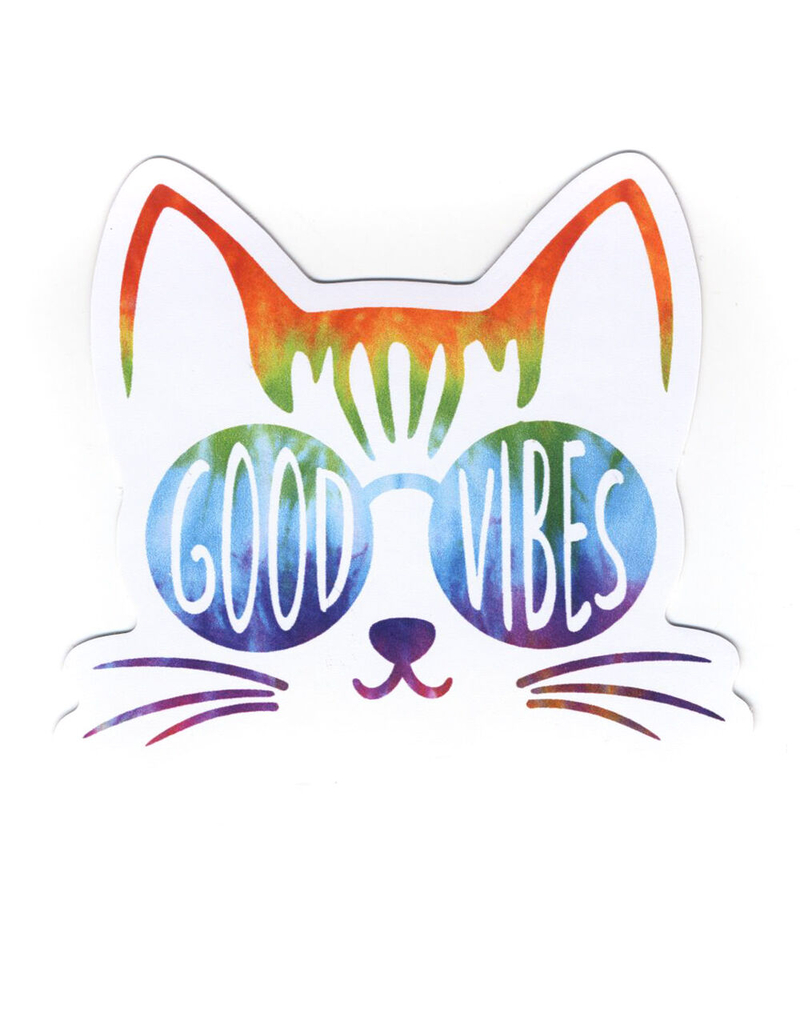 Good Vibes Cat Sticker image number 0
