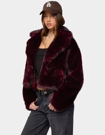 EDIKTED Kamilah Oversized Faux Fur Coat Alternative Image