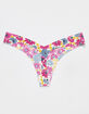 SKY & SPARROW Floral V Lasercut Thong image number 2