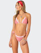 EDIKTED Zora Striped Triangle Bikini Top image number 1