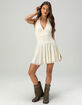 COTTON CANDY LA Lace Halter Womens Dress image number 2