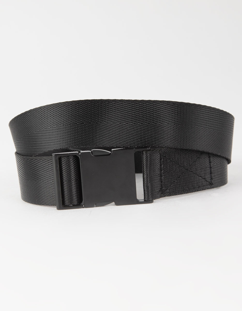 Solid Metal Buckle Womens Web Belt image number 0