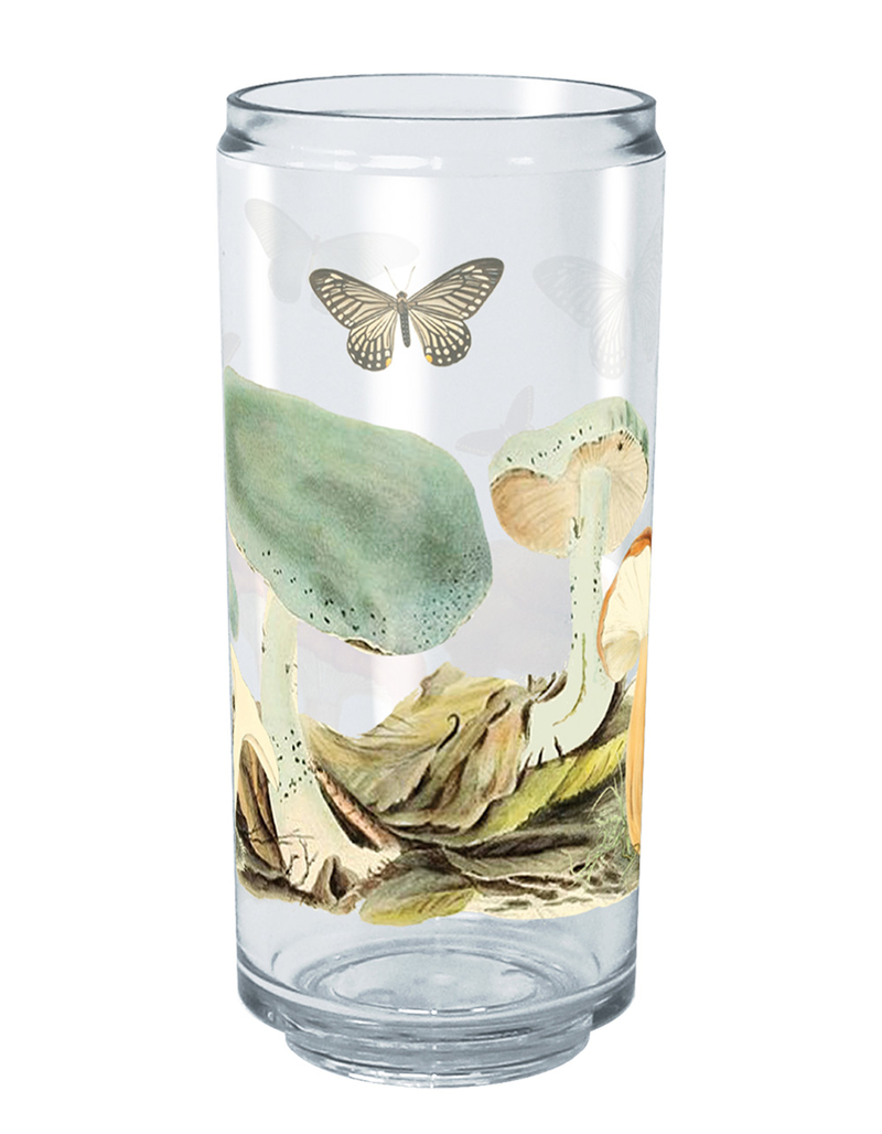 MUSHROOM&nbsp; 16 oz Vintage Butterfly Plastic Cup image number 1