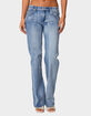 EDIKTED Boot Cut Washed Low Rise Jeans image number 1