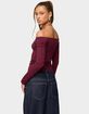 EDIKTED Katie Off Shoulder Long Sleeve Top image number 3
