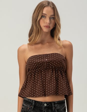 RSQ Womens Henley Babydoll Tube Top Alternative Image