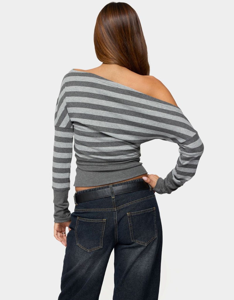 EDIKTED Marniee Striped Off Shoulder Top image number 2