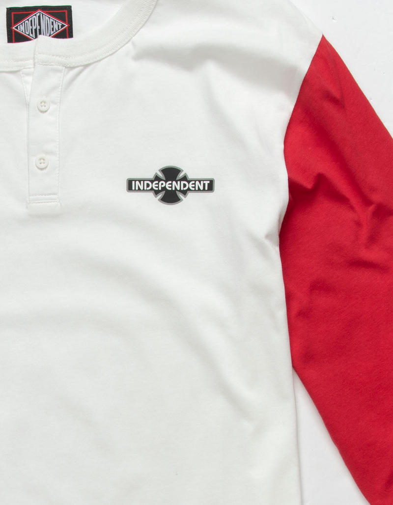 INDEPENDENT Henley O.G.B.C. Mens White T-Shirt image number 1