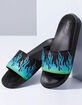 VANS Reflective La Costa Mens Green Flame Slide Sandals image number 4