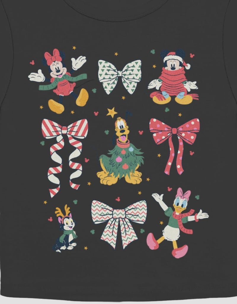 DISNEY Holiday Bows Womens Baby Tee image number 1
