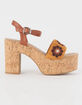 BAMBOO Crochet Womens Platform Sandals image number 2
