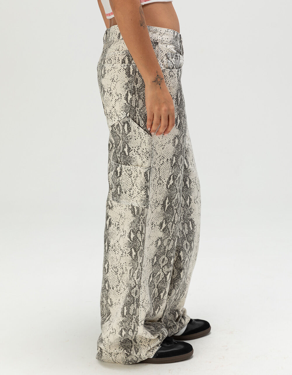 RSQ Womens Low Rise Snake Baggy Carpenter Pants - SNAKE | Tillys
