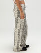 RSQ Womens Low Rise Snake Baggy Carpenter Pants - SNAKE