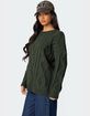 EDIKTED Kennedy Oversized Cable Knit Sweater image number 3