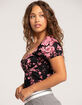 WEST OF MELROSE Floral Hook N Eye Womens Corset Top image number 2