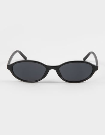 RSQ Slim Oval Plastic Sunglasses Alternative Image