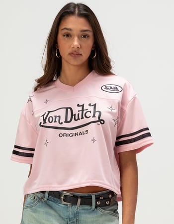 VON DUTCH Womens V-Neck Jersey Primary Image