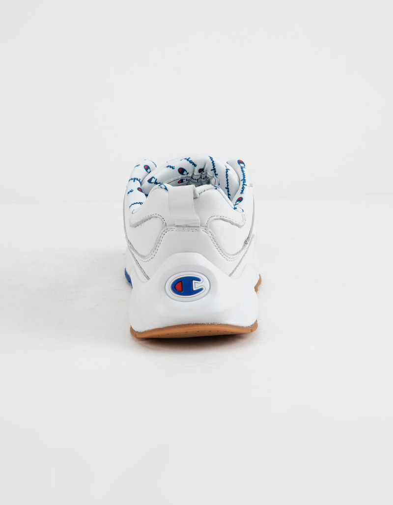CHAMPION 93Eighteen C Logo White Leather Boys Shoes image number 4