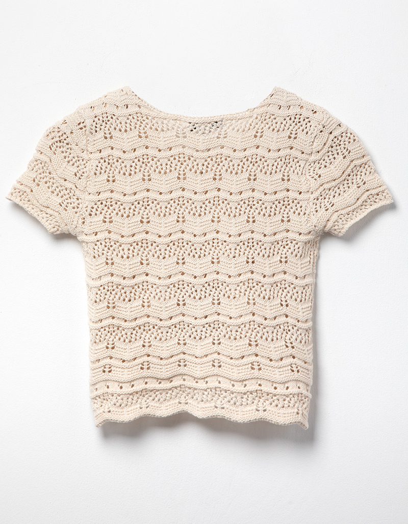 RSQ Girls Crochet Cinch Front Top image number 1