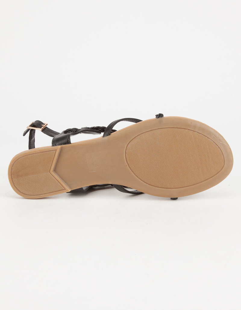 SODA Criss Cross Braided Womens Sandals image number 3