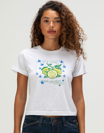 OBEY Lemon Womens Baby Tee Primary Image