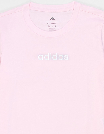 ADIDAS Embroidered Linear Girls Tee Alternative Image