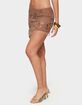 EDIKTED Sheer Sequin Bead Fringed Mini Skirt image number 2