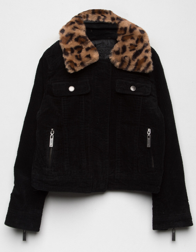 JOU JOU Corduroy Leopard Girls Jacket image number 0