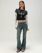 AFFLICTION Criss Cross Womens Long Sleeve 2fer Tee image number 2