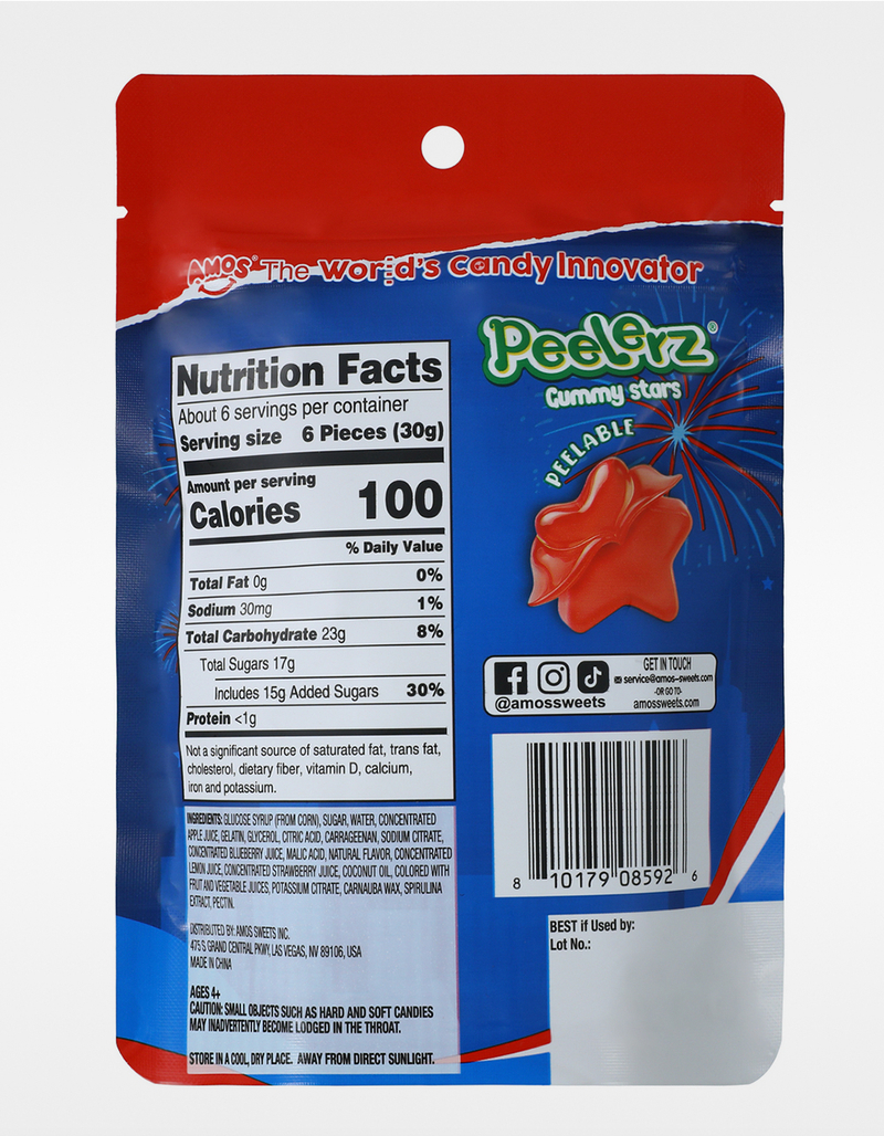 PEELERZ Stars Peelable Gummy Candy image number 1