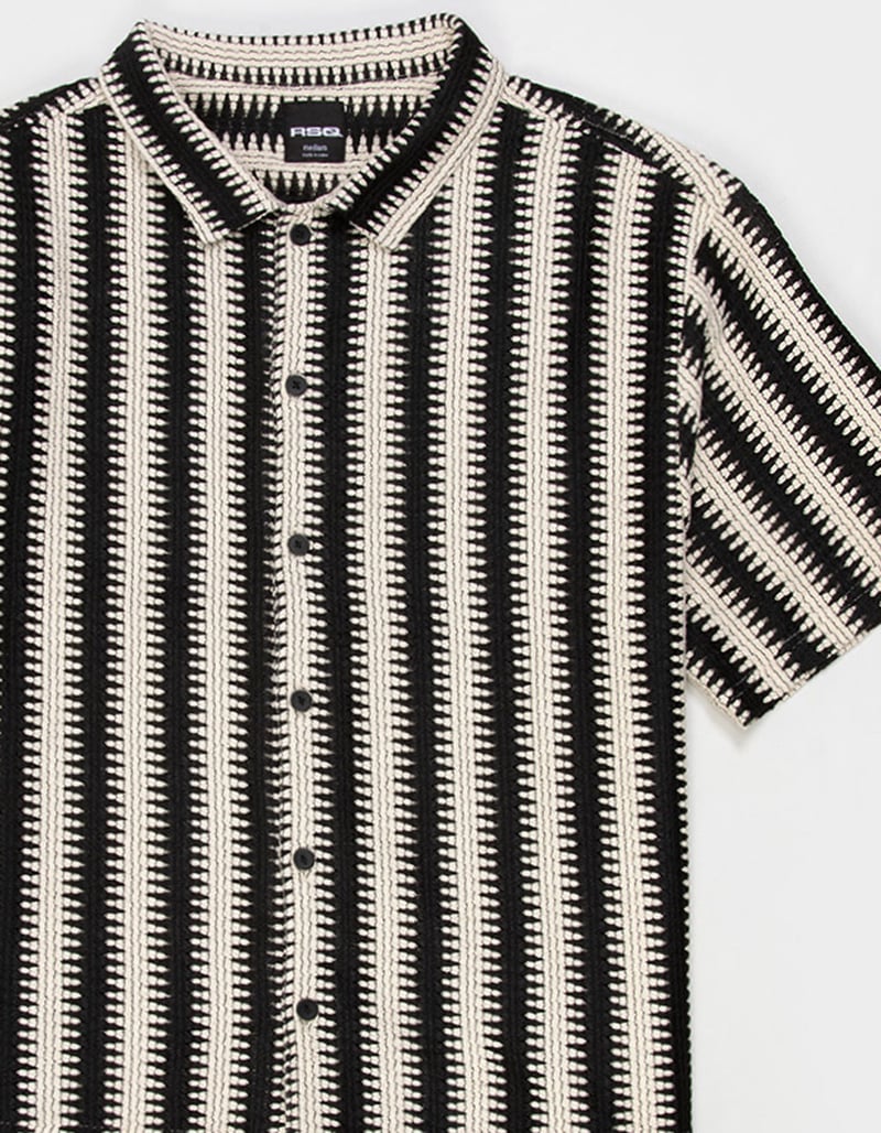 RSQ Mens Textured Stripe Button Up Shirt image number 1