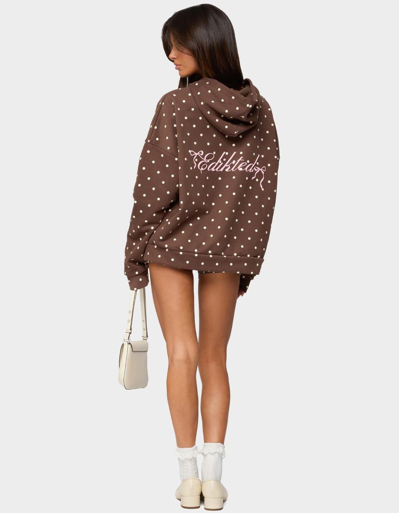 EDIKTED Chelsie Polka Dot Hoodie image number 3
