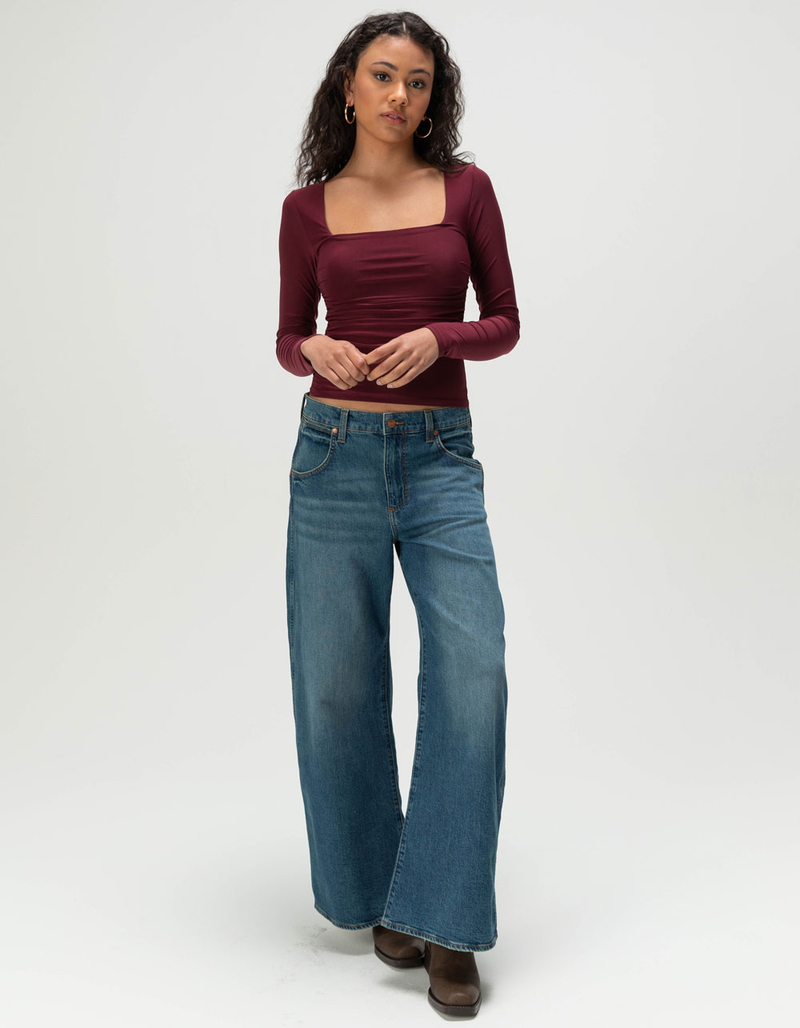 TILLYS Square Neck Cinch Womens Long Sleeve Top image number 1