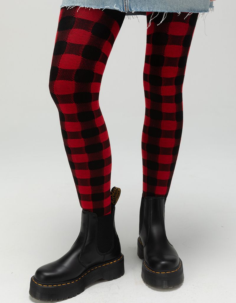 MEMOI Buffalo Check Womens Sweater Tights image number 7