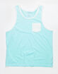BLUE CROWN Mens Solid Pocket Tank Top image number 5