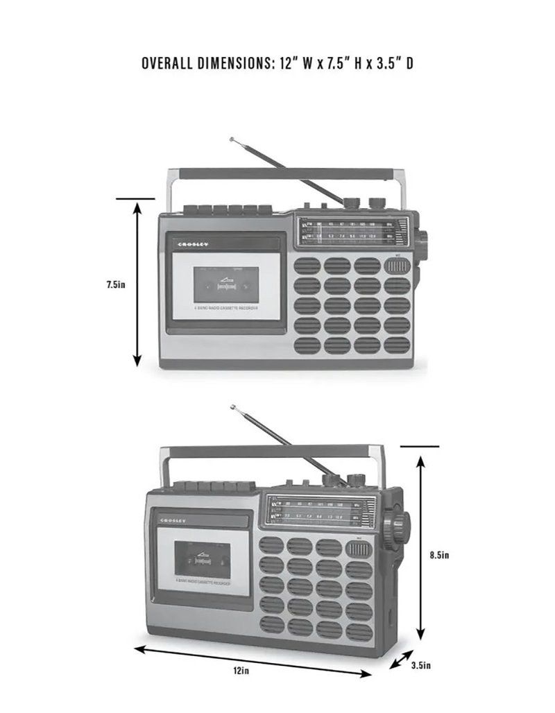 CROSLEY CT100 Cassette Player image number 3