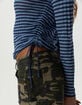 BDG Urban Outfitters Womens Stripe Drawstring Long Sleeve Top image number 2