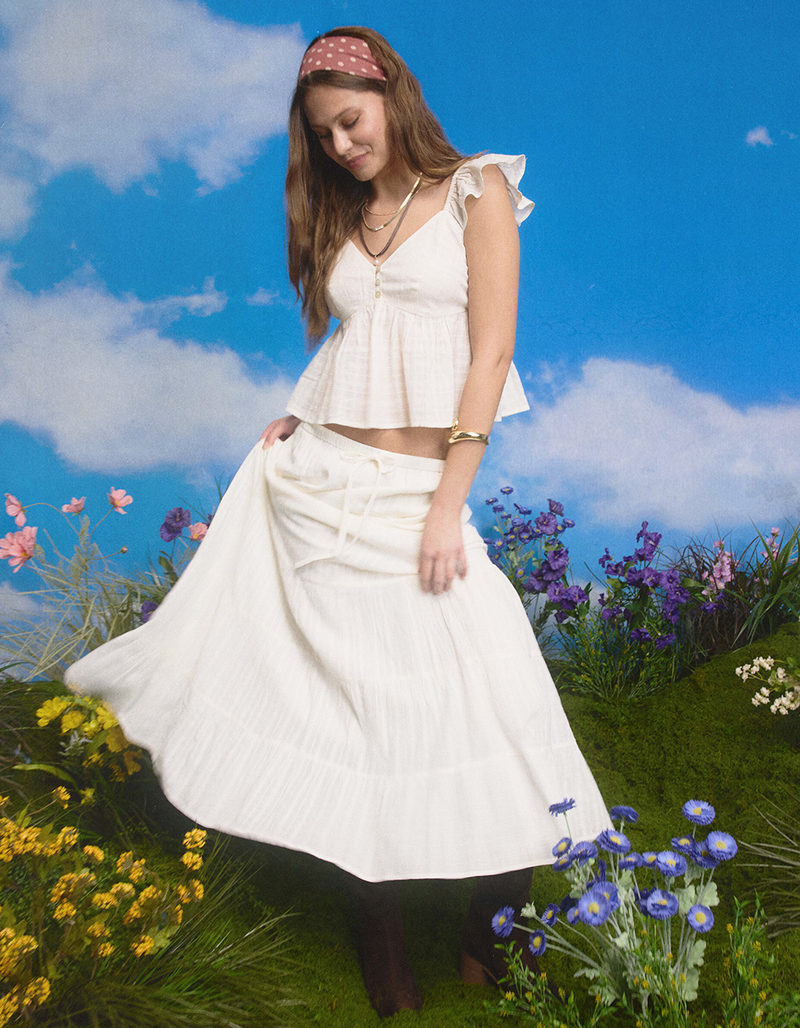 PATRONS OF PEACE Lotus Womens Maxi Skirt image number 6