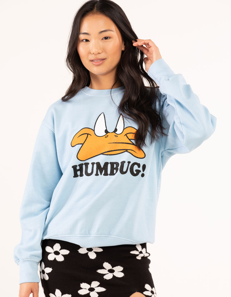LOONEY TUNES Daffy Duck Humbug Womens Crewneck Sweatshirt image number 0