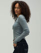 BDG Urban Outfitters Drake Henley Womens Long Sleeve Top image number 3